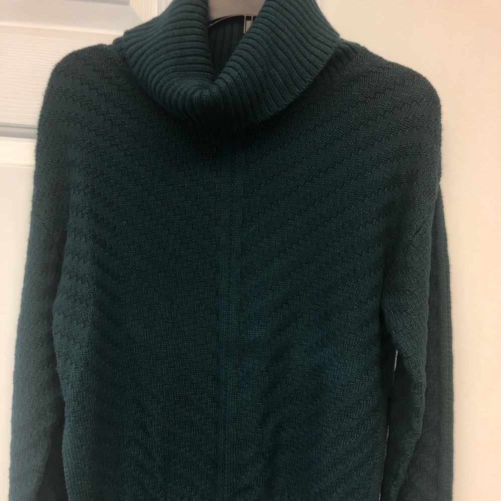 Green sweater with sheer underneath